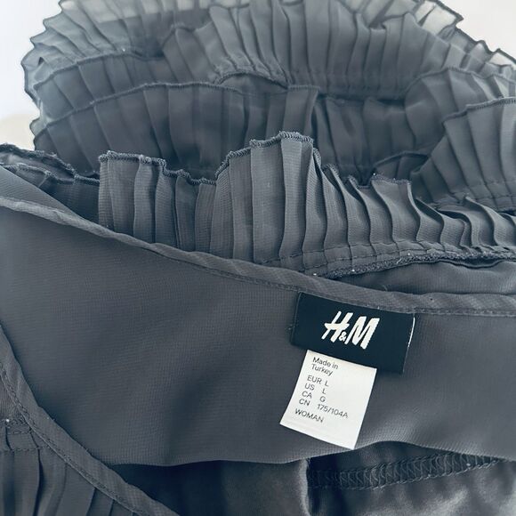 Tank Dress L Layered Y2K Tunic Mini Tiered Gatsbycore Chiffon Flapper Glam - Picture 9 of 11